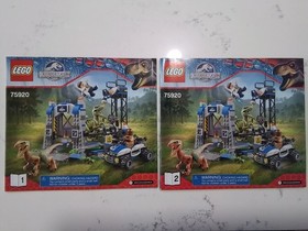 Lego Jurassic World 75920 Raptor Escape Instruction Manual Only