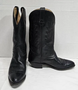 Durango Negro Punta Punta Western Cuero Botas Mujer Talla 7M - Imagen 1 de 12