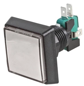 RJS ELECTRONICS - Suis Tekan LED Segi Empat Untuk Permainan Arkad, Sementara, 1 - Picture 1 of 1