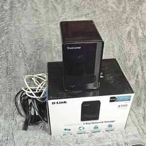 D-LINK DNS-320L 2-BAY NETWORK ATTACHED STORAGE - 2TB 3.5 SATA HITACHI HDD - Photo 1/12