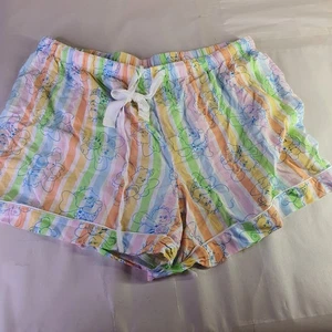 Care Bears Womens Size 16 Pyjama Shorts Summer Viscose Pastel Colours - Picture 1 of 6