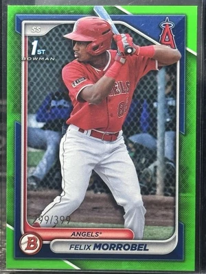 2024 Bowman - Prospects Felix Morrobel #BP-121 Neon Green Border /399 (RC) - Image 1 of 2