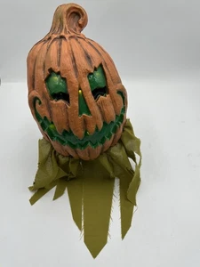 Evil Eyes & Mouth Light Up Pumpkin Horror Mask Halloween Costume Face Mask - Picture 1 of 11