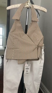Zara retro halter top Large NWT - Picture 1 of 10