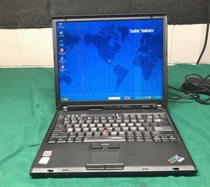 Vintage IBM Lenovo T60 Thinkpad T2400 @1.83GHz, 2GB RAM, 60GB HDD, Windows XP - Picture 1 of 13