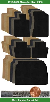 定制Ultimat地毯垫套装适用于1998-2002梅赛德斯-奔驰E430(5件)#ZVZ — 第 1/4 张图片