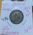 1854 German States PRUSSIA 2-1/2 Silber Groschen KM# 463 VF condition. Coin #496