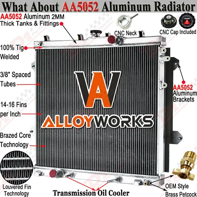 2-Row AA5052 Aluminum Radiator Fit 2010-2022 2011 2012 Toyota 4Runner 4.0L V6 AT - Image 1 of 4
