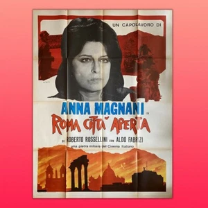 Poster Manifesto 4F Roma Città Aperta - Rossellini Anna Magnani Rome Open City - Picture 1 of 3