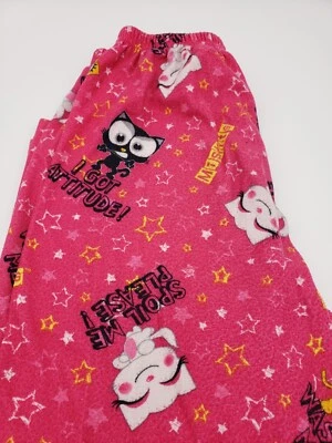 Girls Fleece PJ Pajama Bottoms Size Large 10/12 - Image 1 of 4