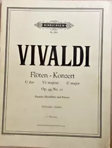 HINRICHSEN "VIVALDI" FLOTEN-KONZERT, (SCHRODER-GIEFER ENLENBUR EDUCATIONAL 1959 - Imagen 1 de 6