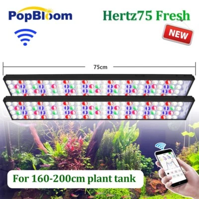 PopBloom 2x H75 WiFi Planted Aquarium Led Lighting for 180cm 72in 6ft Freshwater - Image 1 of 4