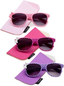 3 Pack Kyra Kids Sunglasses for Girls Fashion Polka Dots Bow Cute & Comfortable - Picture 1 of 4