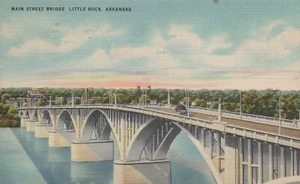 Main Street Bridge - Little Rock, Arkansas - biancheria affrancata - Foto 1 di 3