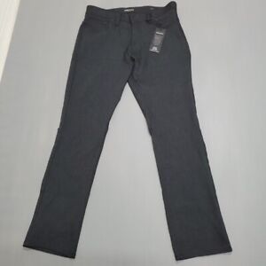 Kenneth Cole Chino Pants 32x30 Black Tech Slim Fit Mobility Trousers Stretch 