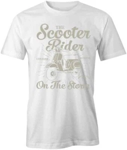 SCOOTER RIDER TShirt Tee Short-Sleeved Cotton CLOTHING S1WSA196 - Picture 1 of 5