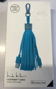 Nicole Miller Apple Designer USB Keychain iPhone Lightning Charger Travel Handy - Picture 1 of 2