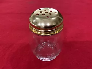 Vtg Kraft Cheese Shaker Glass With Gold Top - Picture 1 of 3