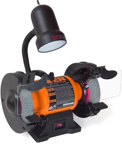 Amoladora De Banco 6 Pulgadas Con Luz Para Trabajo Flexible Molinillo Esmeril EE. UU. - Imagen 1 de 12
