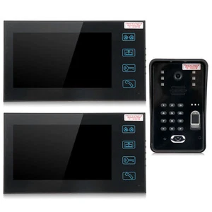 7in Video Doorphone 2 Monitors Fingerprint Password ID Card Remote Unlock Sa IDS - Zdjęcie 1 z 13