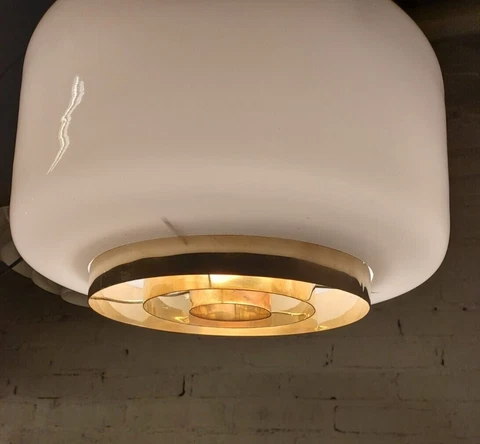 Finnish ceiling light lamp fixture with brass part Cover
