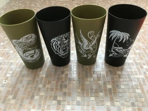 4  SAILOR JERRY RUM  ICON SERIES BLACK & OLIVE  LIMITED EDITION CUPS  - Picture 1 of 2