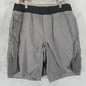 Pantalones Cortos Prana Para Hombre Medianos Gris Negro Cintura Elástica Cordones Informales - Imagen 1 de 10