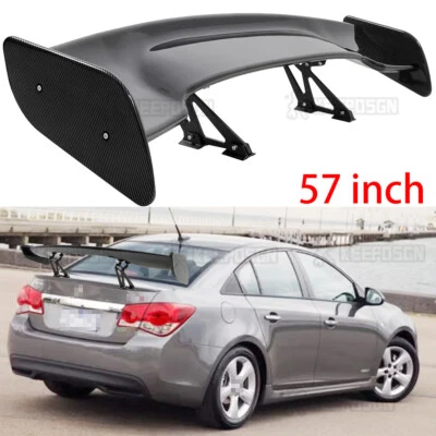 Alerón trasero de 57" de fibra de carbono para Chevrolet Cruze 2011-2020 GT Racing Wing Foto 1 de 4