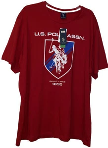US Polo Assn Crew Neck Men’s XXL Graphic Short Sleeves T Shirt Red NWT - Picture 1 of 3