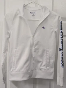 Champion Authentic Athletic Wear Youth Medium White Long Sleeve Tracksuit Top - Picture 1 of 5