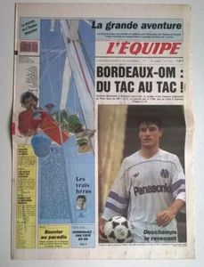 L'EQUIPE N°13.547 du 25/11/1989 - Bordeaux-OM: du tac au tac!/ Globe Challenge - Picture 1 of 7