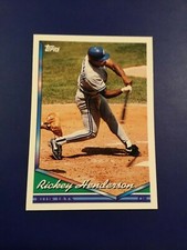 1994 Topps # 248 RICKEY HENDERSON Toronto Blue Jays RARE Team & Uniform Look ! 
