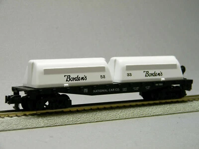 LIONEL AMERICAN FLYER BORDENS MILK FLAT CAR #1350 S GAUGE freight 2019151 NEW - Image 1 of 4