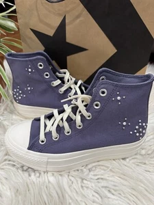 Women’s New🌿Converse Chuck Taylor All Star Lift Platform Pearls & Studs Size 6 - Bild 1 von 9