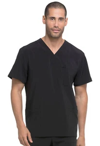 Dickies Scrubs EDS Essentials Men V Neck Top DK645 BAPS Black Free Shipping - Picture 1 of 5