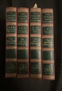 The Worlds Greatest Thinkers - Vintage 1947 Set of 4 Books by Random House - Picture 1 of 9