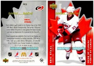 UD McDONALDS 2007 ERIC STAAL NHL CAROLINA HURRICANES PRIDE OF CANADA MINT #PC5