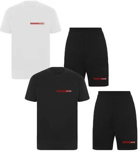 Neu Herren Baumwolle T-Shirt + Shorts Set IKON DRUCK Trainingsanzug Sommer - Bild 1 von 3