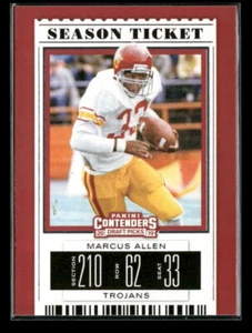 Panini Contenders Draft Picks Collegiate #64 2019 Marcus Allen USC Trojans - Imagen 1 de 2