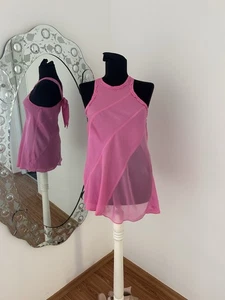 Camiseta sin mangas rosa PINKO talla Xs Eur 34 halter acampanada parte inferior peplum - Imagen 1 de 7