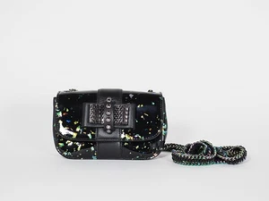 Christian Louboutin Sweet Charity Mini Patent Black Crossbody Bag - Picture 1 of 12