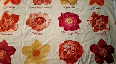 Platinum Collection Original Print Richloom Orange & Yellow Creme Fabric 56"wide - Image 1 of 3