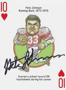 Pete Johnson The Ohio State Buckeyes Personally Autographed Playing Card - Picture 1 of 1
