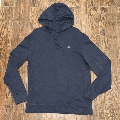 Sudadera con capucha azul de peso medio de algodón orgánico lavado al sol marca Faherty talla. Grande Foto 1 de 2