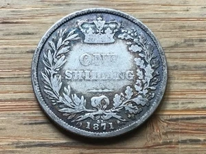 Silbermünze Queen Victoria One Shilling 1871 - Bild 1 von 2