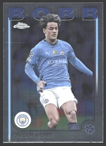 2024-25 TOPPS Chrome UEFA Club Competitions 91 Oscar Bobb (Manchester City) - Bild 1 von 2