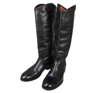 FRYE Melissa Button 2 Women's US 8.5 B Riding Leather Boots 3475447-BLK Black - Picture 1 of 15