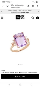 14K Rose Gold EFFY Ring - Picture 1 of 5