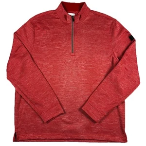 Greg Norman Men's Half Zip Pullover Sweatshirt Performance Size Large Red - Picture 1 of 16
