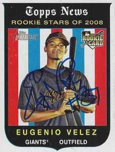 Eugenio Velez San Francisco Giants persönlich handsignierte Karte - Bild 1 von 1